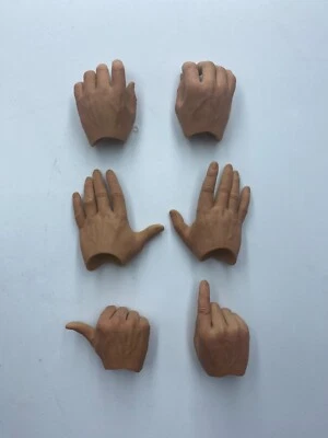 Accesorio esculpido manos masculinas escala 1/4 para figura de acción de 18" juguetes corporales enterbay Foto 1 de 2