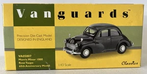 Vanguards Corgi 1:43 Morris Minor 1000 60th Ann Rose Taupe VA05807 - Picture 1 of 3