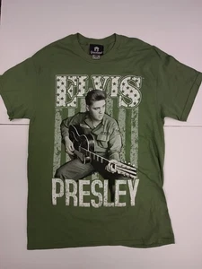 Elvis Presley Graceland T-shirt Army Green - Picture 1 of 5