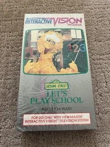 VIEW-MASTER INTERACTIVE VISION PROGRAM SESAME STREET LET'S PLAY SCHOOL VHS NEW! - Bild 1 von 2