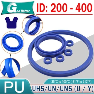 Oil Seal Rings UN/UNS/UHS PU U-cup Piston Hydraulic Rod ID 200-400mm,Height12-27 - Picture 1 of 125
