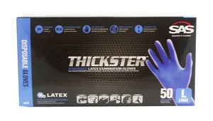 SAS 6603 (1 box) Thickster Textured Safety Latex Gloves, Size Large SAS6603 - Picture 1 of 1