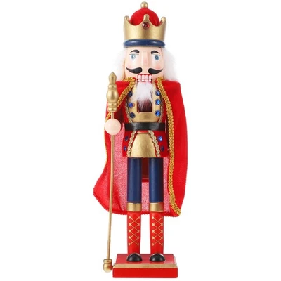 1Pc Wooden Nutcracker Puppet Nutcracker Soldier Doll Desktop Ornament Home Decor - Image 1 of 4