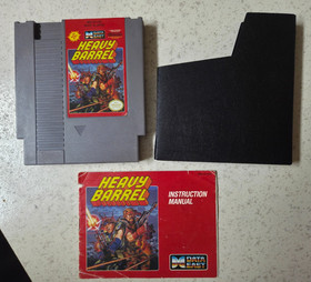NES HEAVY BARREL GAME W MANUAL VERY RARE! NINTENDO TESTED AUTHENTIC DATA EAST