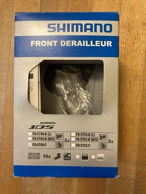Desviador delantero Shimano 105 2x10 velocidades FD-5700-F soldadura en bicicleta de carretera Foto 1 de 4