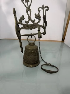 Antique Monastery Brass Door Bell Vocem Meam Audit Qui Me Tangit - Picture 1 of 22
