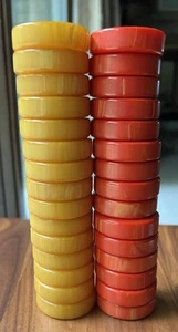 Bakelite Catalin Large Backgammon Checkers - Picture 1 of 12