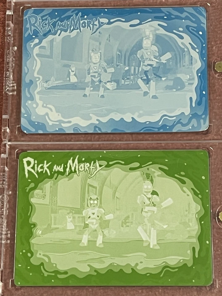 Rick & Morty Cryptozoic Seas 2 Printing Plate Cyan & Yellow FEELS GOOD Base #40 - Image 1 of 4