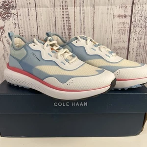 Cole Haan Zer0Grand ZG Fairway Women's Golf Shoes Size 6 B White/Blue New - Picture 1 of 7
