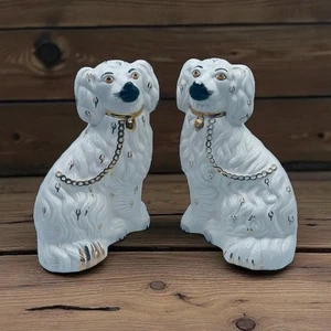 Vintage 2 Beswick Spaniels Staffordshire England Mantle Dogs 10" - Picture 1 of 20