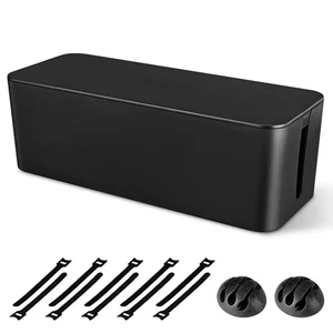 Cable Management Box, Large Cord Organizer Box To Hide Power Strip - Afbeelding 1 van 2