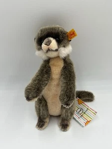 Steiff Baby Meerkat Plush German Toy Collector Tags Realistic Animal 06987 - 9” - Picture 1 of 9