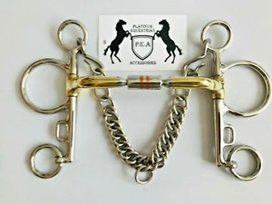 PELHAM MULLEN SS DEUTSCHES SILBER & FASS KUPFERROLLE BIT Pferdebit ERBSE - Bild 1 von 4