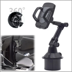 Universal Adjustable 360° Car Mount Gooseneck Cup Cradle Holder Stand For Phone - Picture 1 of 10