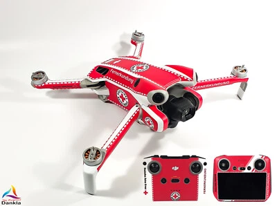 DJI MINI 4 PRO - SKIN - DESIGN: DRK + 10x Akku- sowie DJI RC2 + RC-N2 Folie - Bild 1 von 4