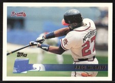 1996 Topps Baseball Fred McGriff #389 Atlanta Braves