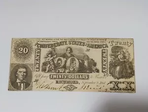 US 20 Dollars Confederate States of America 1861 Richmond - Bild 1 von 2