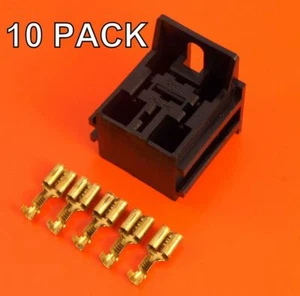 4/5 Pin Relay Base Holder With Mounting Bracket & Terminals -10 Pack -Lucas Rist - Picture 1 of 1
