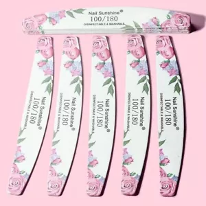 File unghie 120/180 grana entrambi i lati riparazione manicure unghie gel unghie 10 PK UK - Foto 1 di 7
