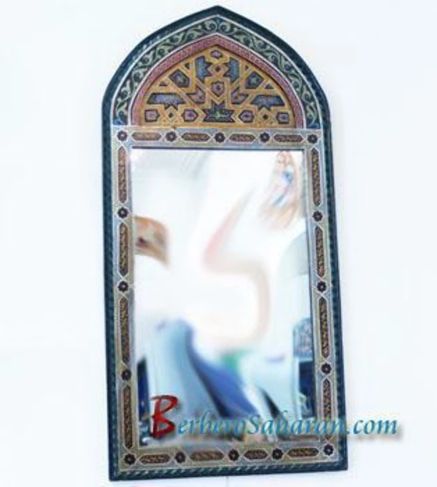 Большое и уникальное зеркало ручной резьбы и росписи - Изображение 1 из 1