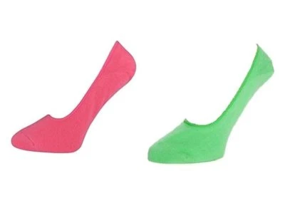 NWt Mujer HUE Calcetín Transpirable Algodón Forro Rosa y Verde Talla Única Se Adapta a la mayoría Foto 1 de 4