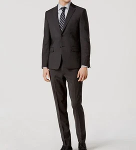 Calvin Klein Men Gray Infinite Slim-Fit 2-Piece Suit Jacket Blazer Pants Sz XXL - Picture 1 of 4