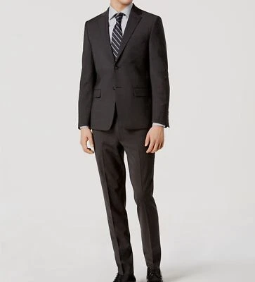 Calvin Klein Men Gray Infinite Slim-Fit 2-Piece Suit Jacket Blazer Pants Sz XXL - Image 1 of 4