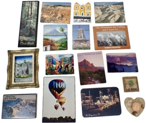 16 Vtg Collectible Refrigerator Locker Magnets Travel Destinations Souvenir Lot2 - Picture 1 of 11