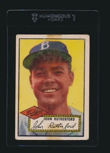 1952 Topps John Rutherford #320 HIGH NUMBER Brooklyn Dodgers LOW GRADE - Picture 1 of 2