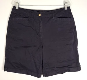 Pantalones Cortos KIM ROGERS Negros 14 Botones Bolsillos con Cremallera 8 Pulgadas Entrepierna Informal Verano - Imagen 1 de 9