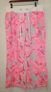 Lilly Pulitzer The Beach Pant Poolside Blue Love Birds Linen Pants | Sz: XL NWT - Picture 1 of 9