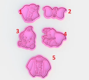 Dumbo set 5 pezzi cookie cutter formina tagliabiscotti  PDZ - Imagen 1 de 1