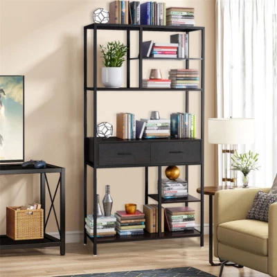 Librería Estantería de Pie XXL Estantería de Almacenamiento con Estantes Cajones Oficina 180cm - Imagen 1 de 4