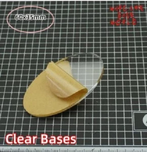 Tabletop Miniatures Clear Acrylic Bases - 60x35mm New - Picture 1 of 1
