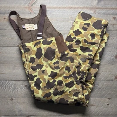 Vtg Cabelas Bib Overalls Mens XXL Gore-Tex Insulated Frogskin Camo Hunting USA - Image 1 of 4