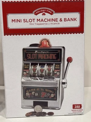 Mini Slot Machine Las Vegas Style Casino Coin Bank With Winning Light - Image 1 of 4