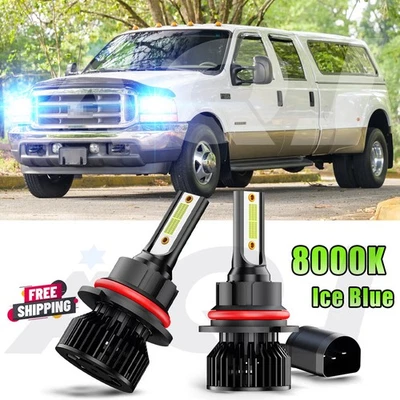 9007 LED Headlight Bulbs 8000K Ice blue for Ford E-350 Super Duty 2001-2007 Foto 1 de 4