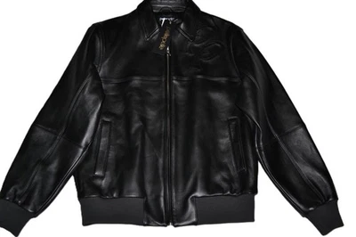 AUTHENTIC MEN’S TWO TONE PELLE PELLE CLASSIC  LEATHER JACKET BLACK All Sizes - Imagem 1 de 4