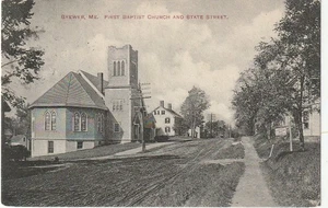 Brewer ME First Baptist Church & State Street Sign Horse Shoeing Scott #Q1 - Bild 1 von 2
