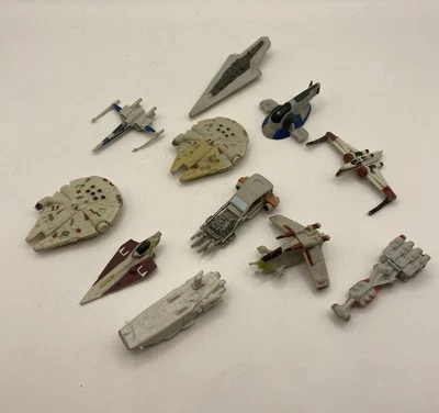 Vintage Galoob STAR WARS Micro Machines LOT of 11 Fighters Ships - Image 1 of 4
