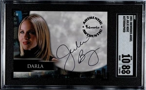 2001 Inkworks Angel Season 2 A9 Julie Benz As Darla Buffy SGC 8 Auto Grade 10 - Picture 1 of 3