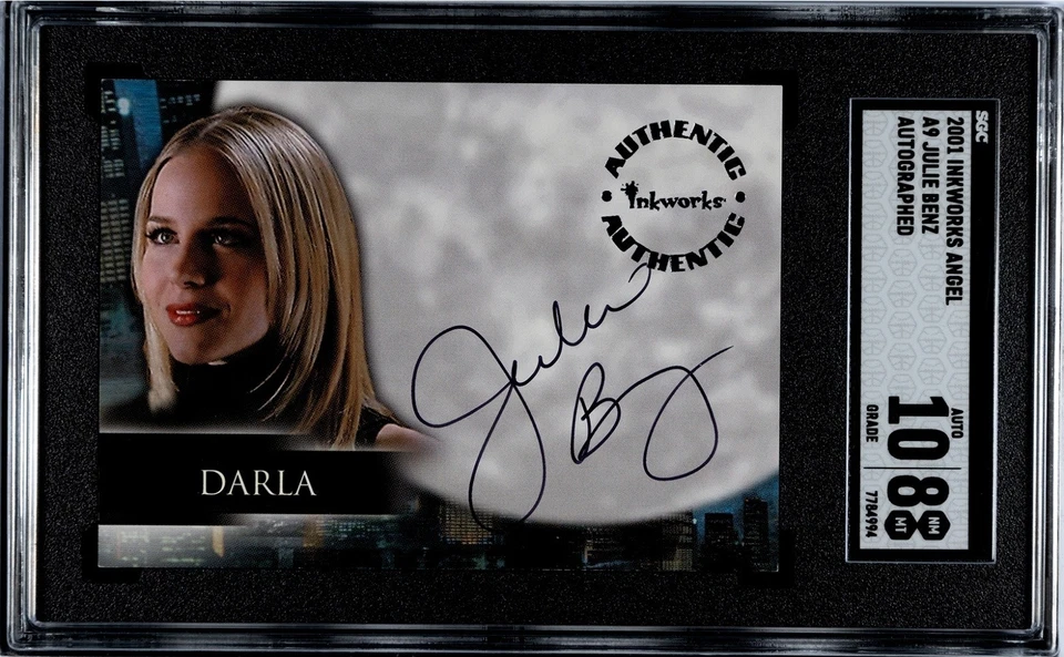 2001 Inkworks Angel Season 2 A9 Julie Benz As Darla Buffy SGC 8 Auto Grade 10 - Image 1 of 3
