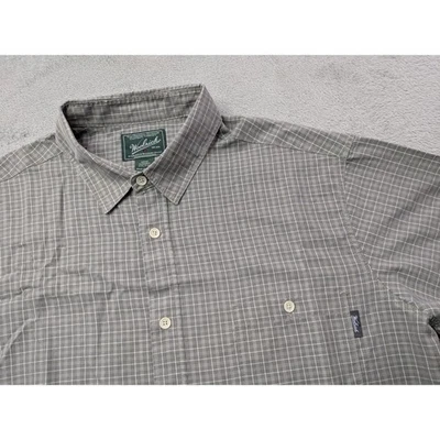 Woolrich Mens Size XXL Green/Gray Plaid Short Sleeve Button Down Shirt - Image 1 of 4
