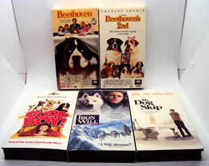 BEETHOVEN 1 & 2 Good Boy IRON WILL My Dog Skip 5 VHS Video Tapes Family Films PG - Imagen 1 de 8