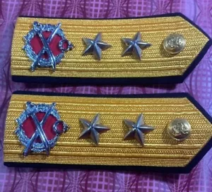 Türkische Armee Marine .. ZWEI STERNE .. MAJOR ADMIRAL EPAULETTE Rang - Bild 1 von 5