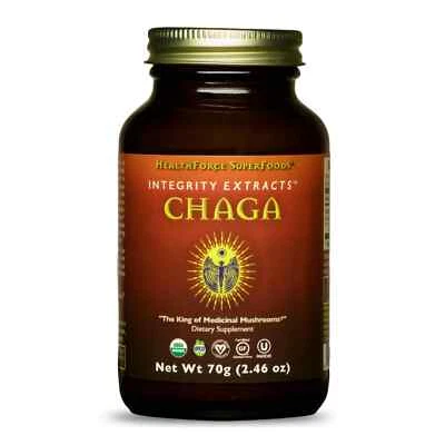Expira em 12/25 Healthforce SuperFoods Integrity Extracts, Chaga, 70 g 2,46 oz - Imagem 1 de 2