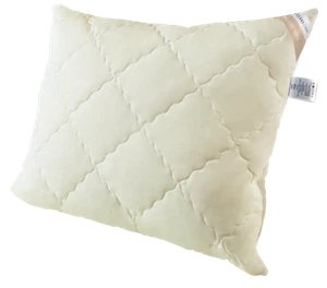Kopfkissen Schlafkissen 70x80 Merino Wool Schafwolle Steppkissen Ecru Baumwolle - Bild 1 von 4