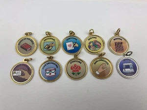 Lot Of 10 Award Medals 1 In Quilting Sewing Weaving Sign Language Decoupage Plus - Picture 1 of 8