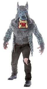 Monster Werewolf Big Mouth Mask Beast Mens Halloween/Cosplay Costume