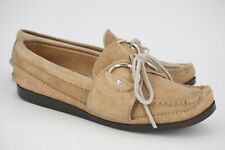 RARE | $550 YUKETEN 8 D MOC TOE TAN SUEDE LEATHER RING LOAFER DERBY